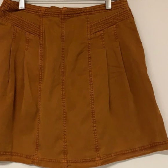 Anthropologie Briony Mini Skirt Dark Orange Size 8 - Picture 7 of 11